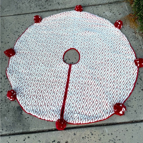 Anthropologie Wilma Tree Skirt - Cream/Raspberry - Picture 6 of 8